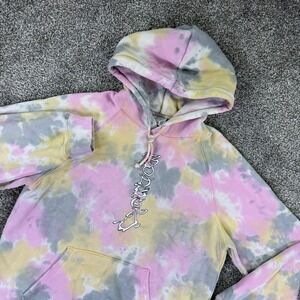 Bodega Hidden In Plain Sight Tie Dye Hoodie Mens XL Pink Yellow Grey Tie Dye USA